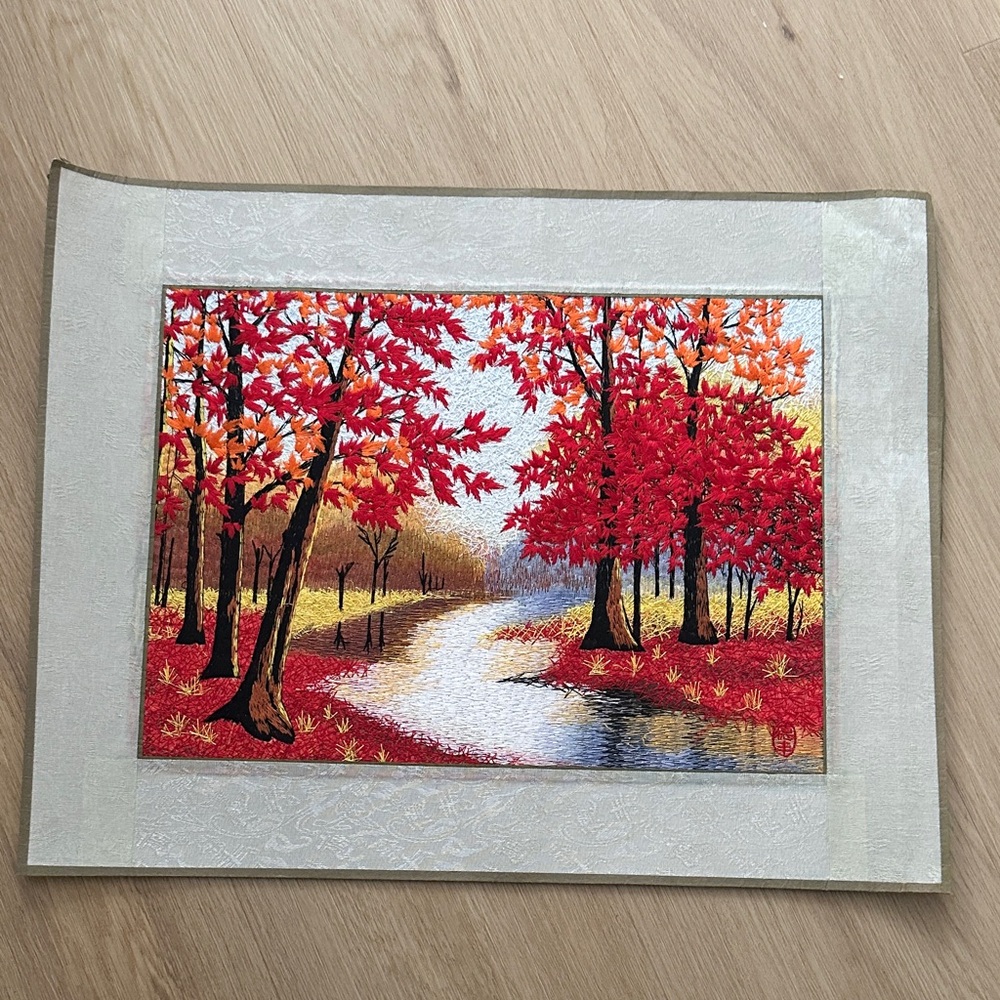 Hand Woven Autumn Leaves Wall Art